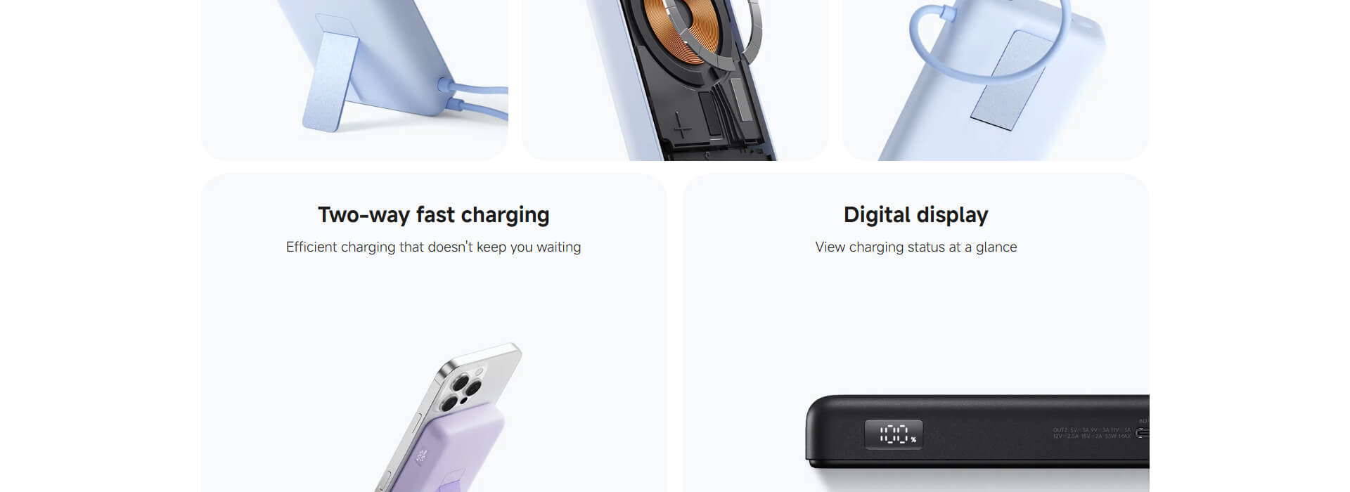 Xiaomi Magnetic Power Bank 10000 with Built-in Stand