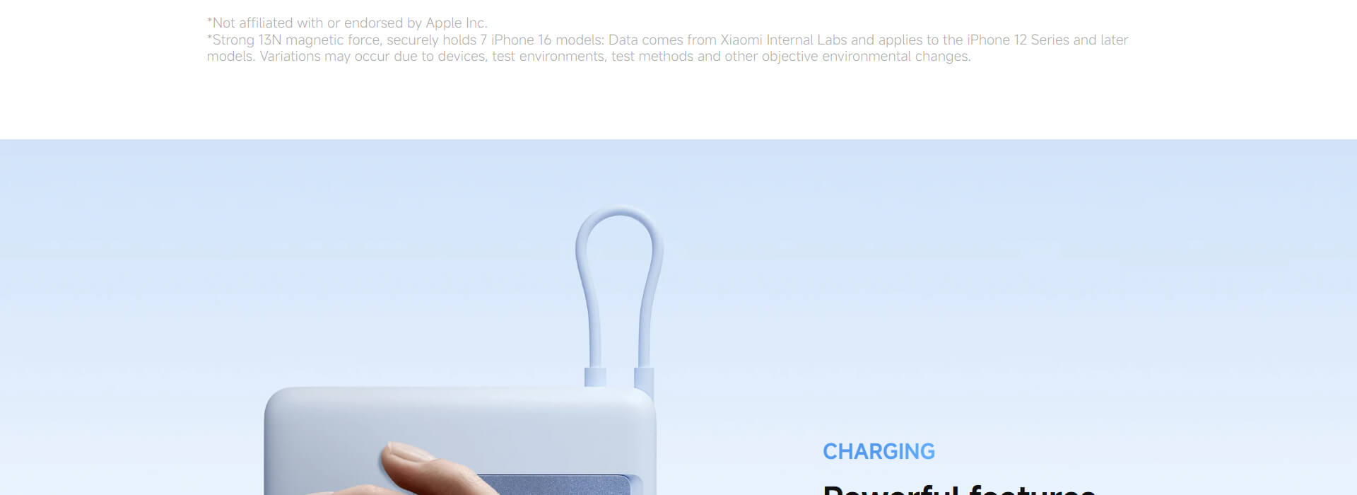 Xiaomi Magnetic Power Bank 10000 with Built-in Stand