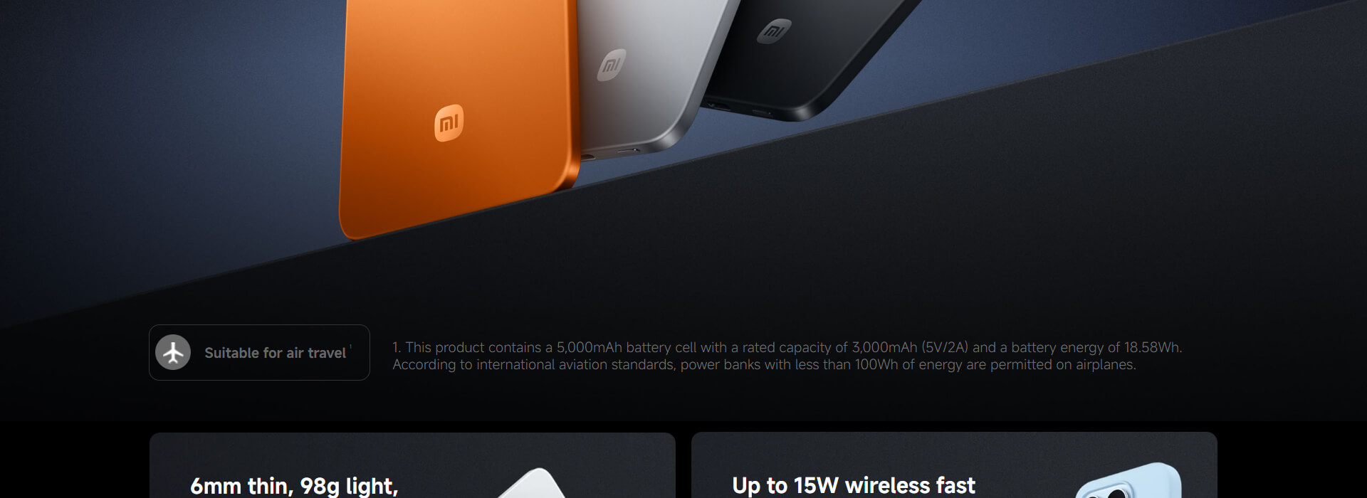 Xiaomi Magnetic Ultra-thin 5000mAh 15W Power Bank