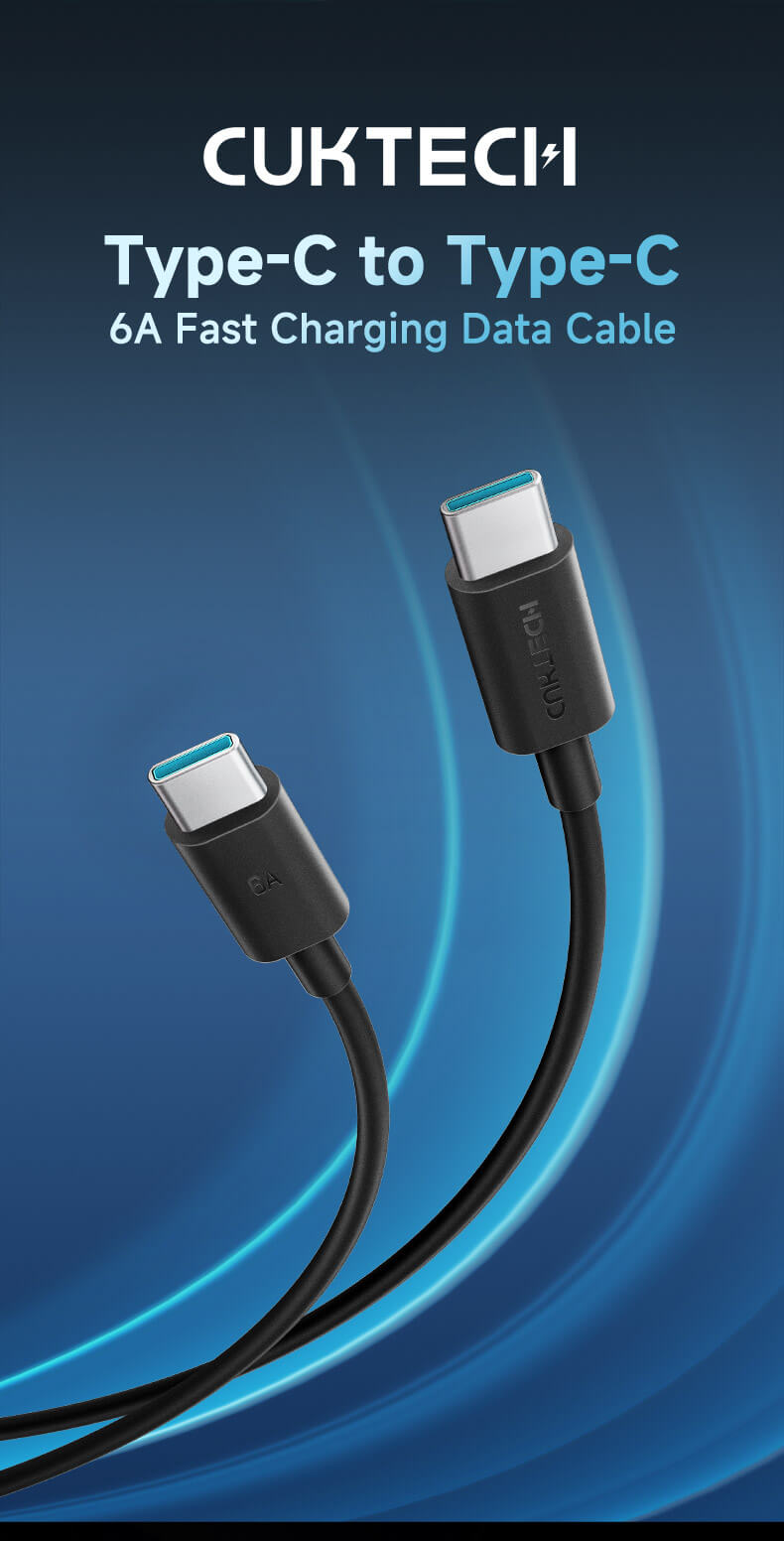 CUKTECH USB-C to C 6A Fast Charging Cable