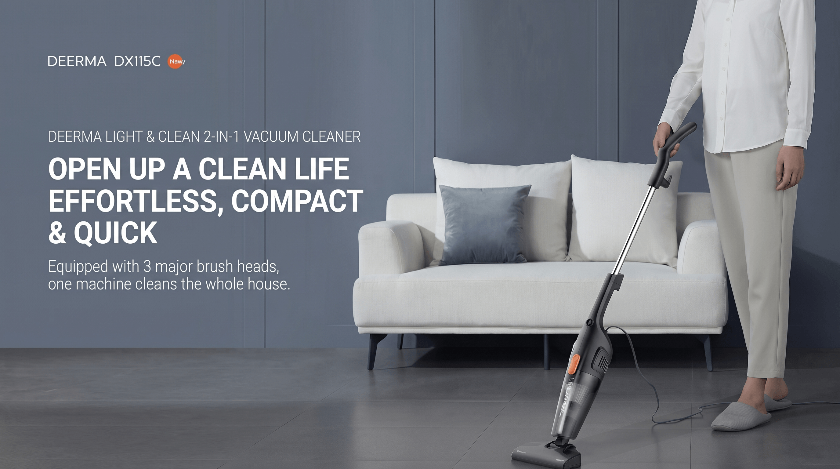 Deerma DX115C Handheld Corded Vacuum Cleaner