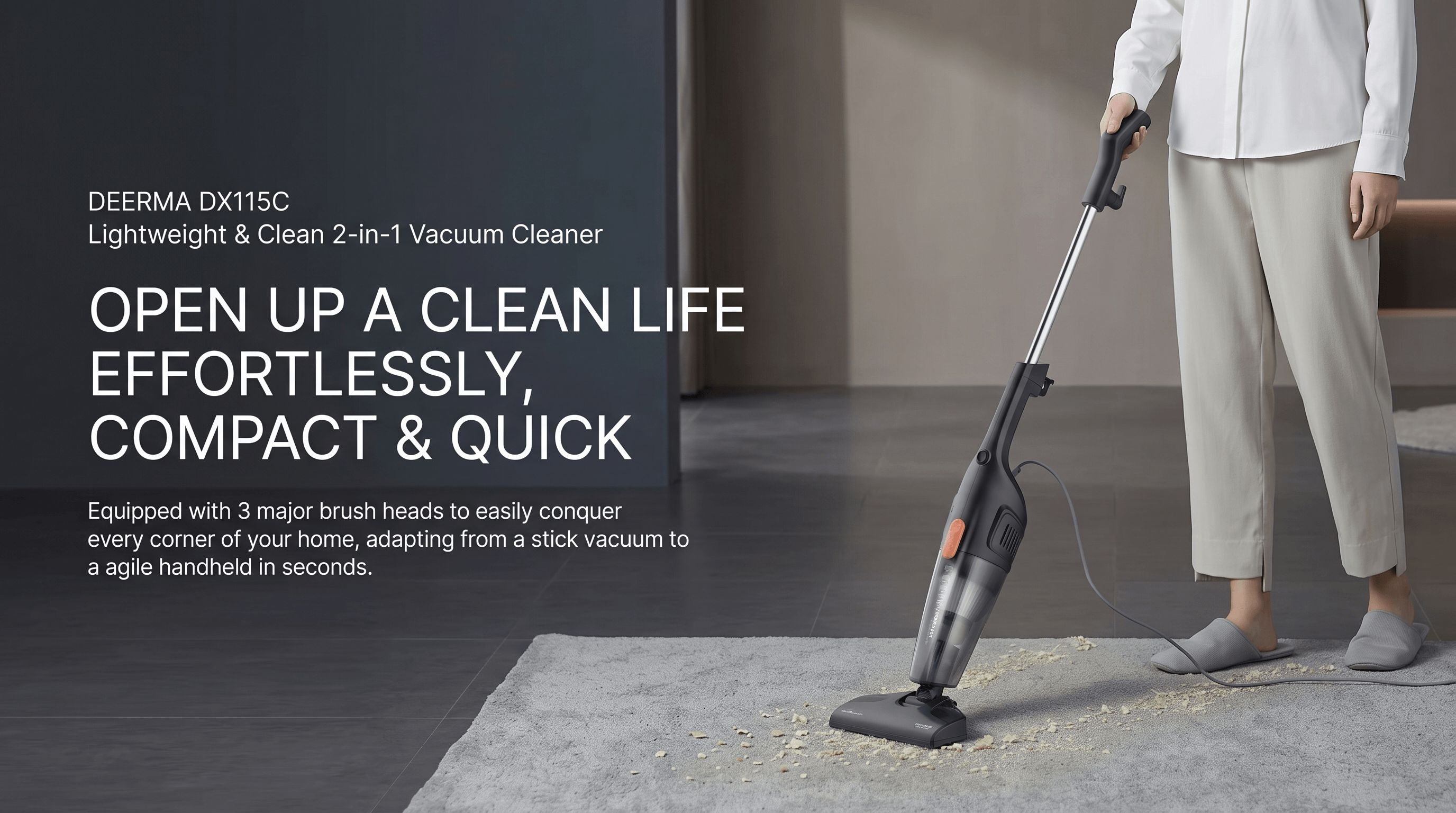 Deerma DX115C Handheld Corded Vacuum Cleaner