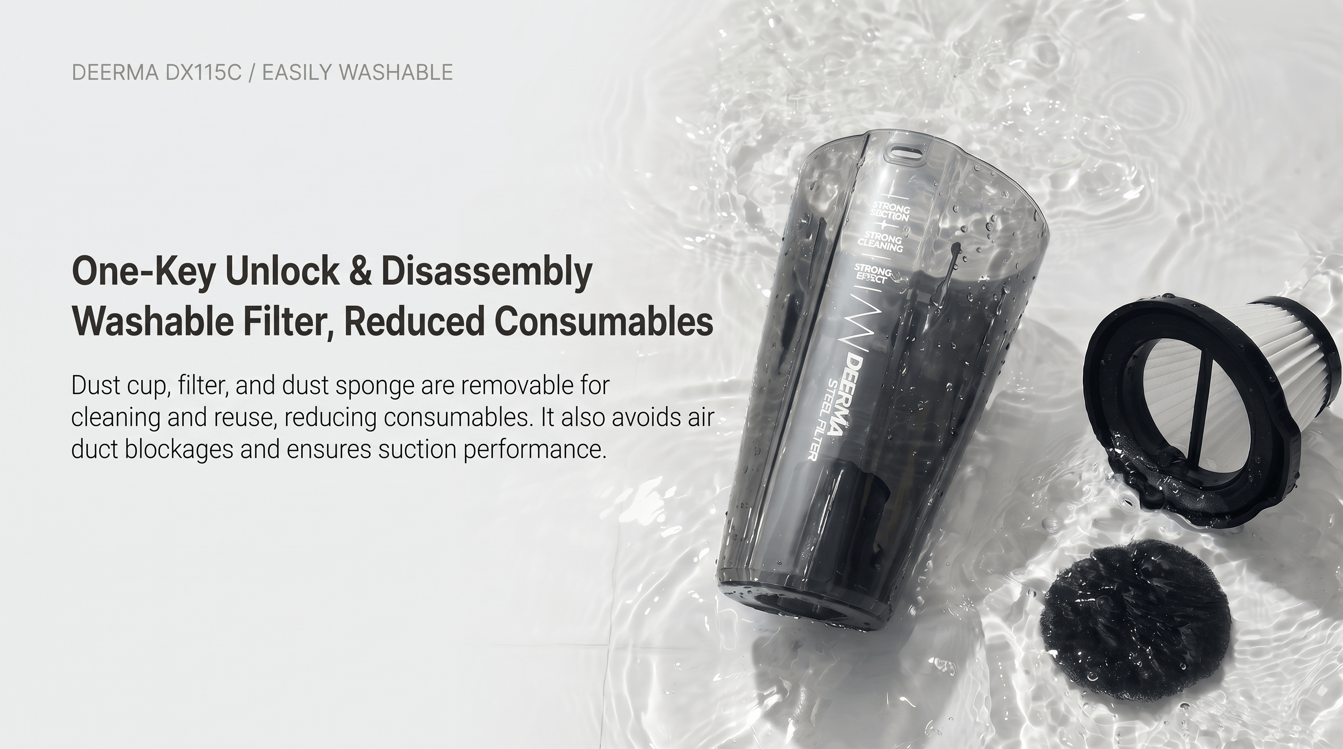 Deerma DX115C Handheld Corded Vacuum Cleaner