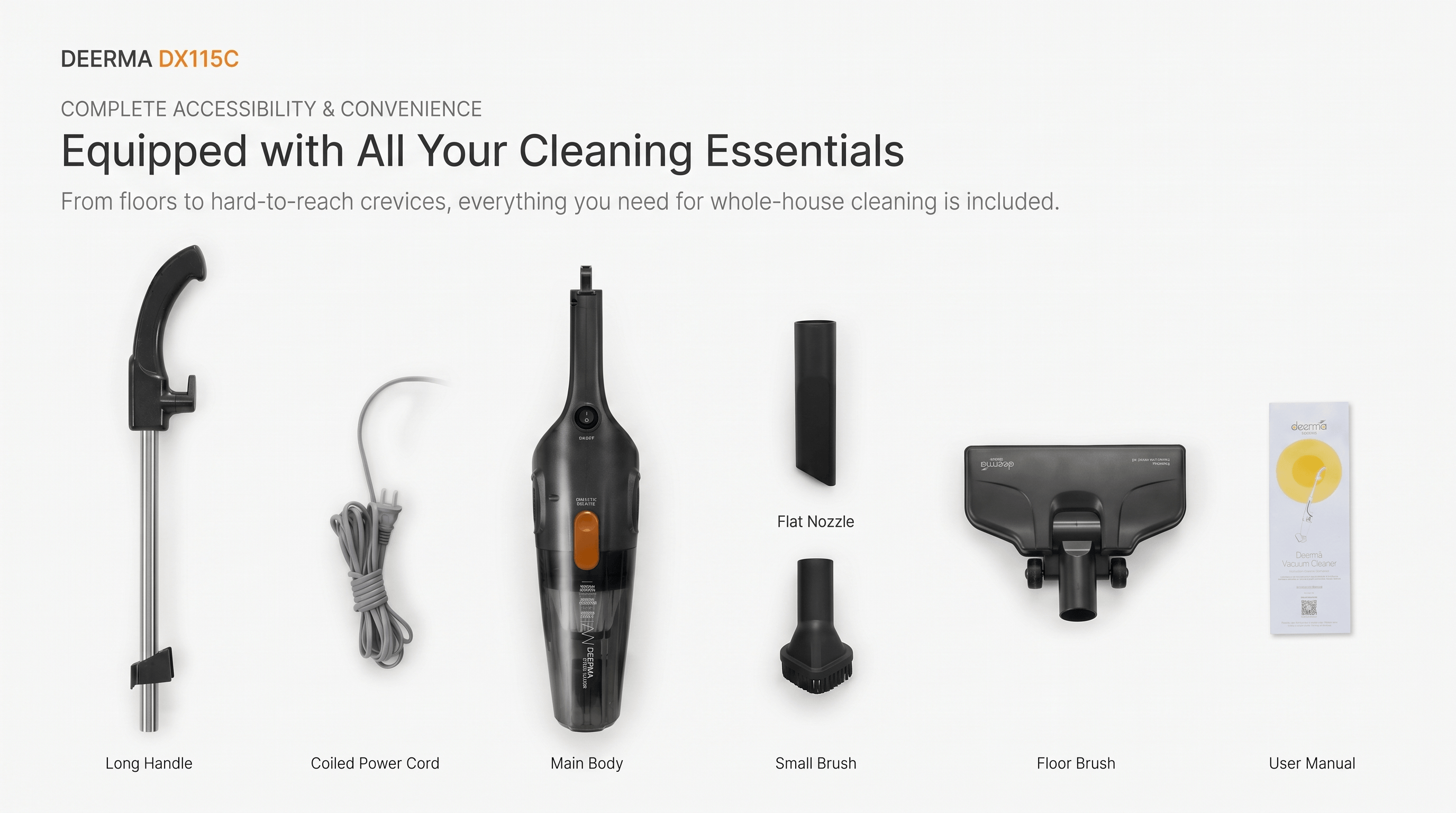 Deerma DX115C Handheld Corded Vacuum Cleaner