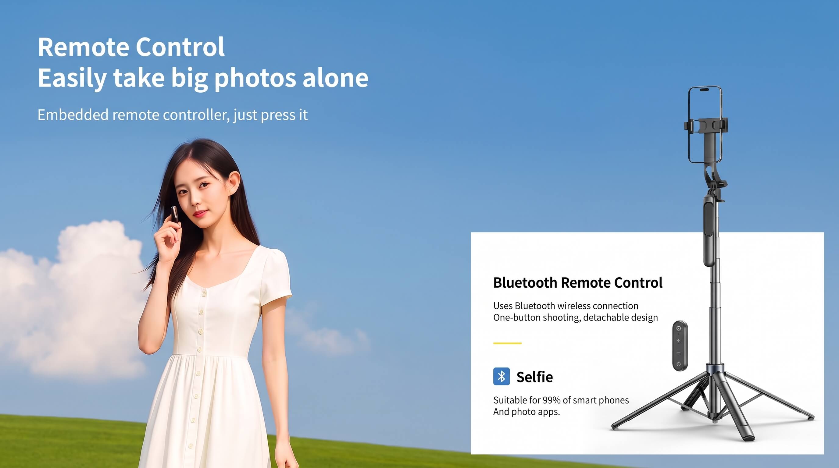 Diudiu Portable Floor Selfie Stick