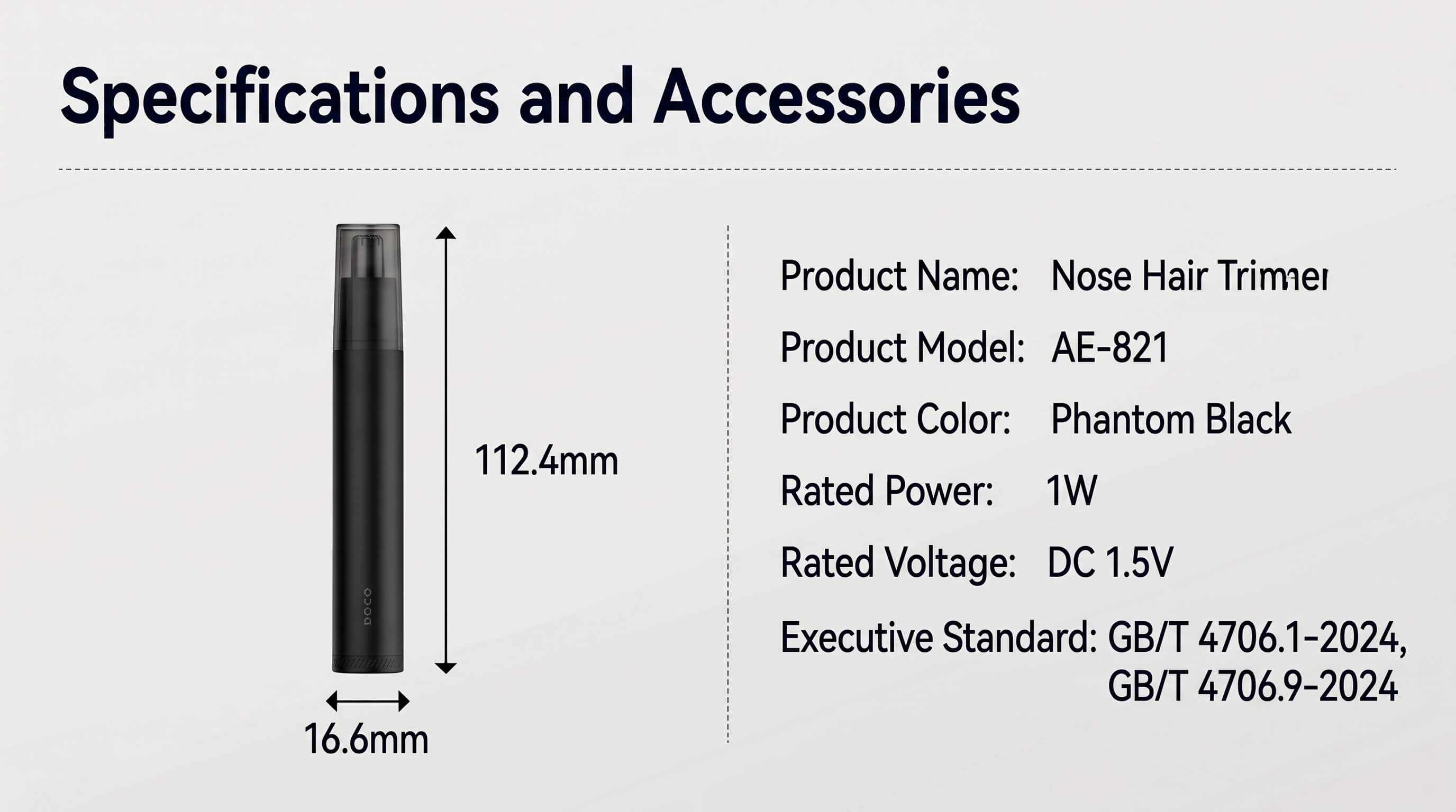 DOCO LAB Electric Nose Hair Trimmer