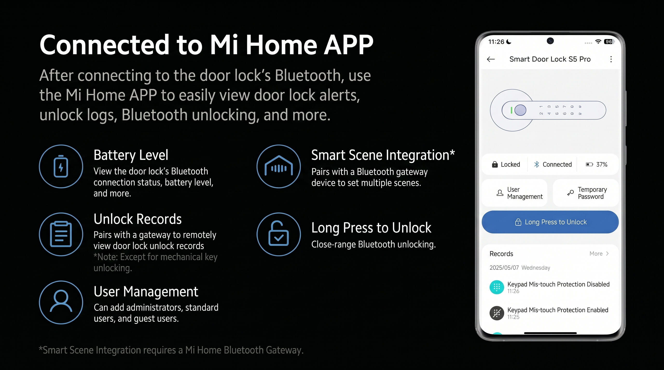 Arkfish Smart Door Lock S5 Pro Single-Lock