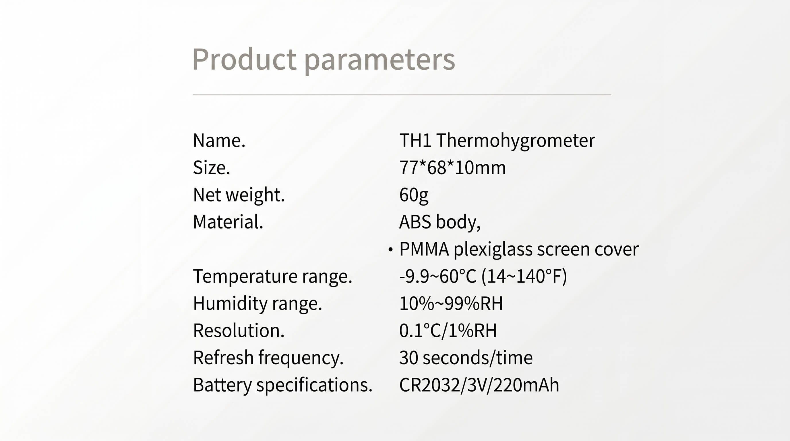 ATuMan Duke TH1 Temperature & Humidity Meter