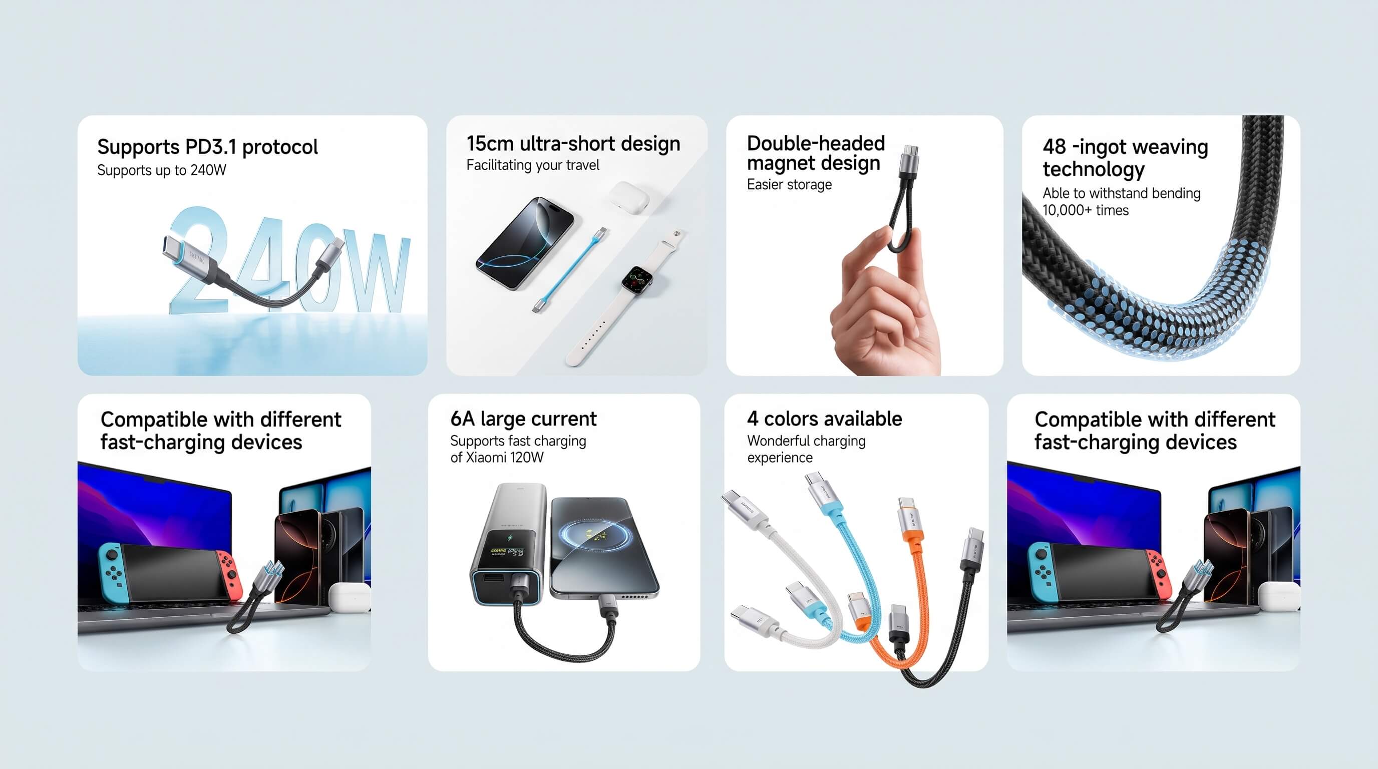 CUKTECH CP Braided 6A Fast Charging Data Cable