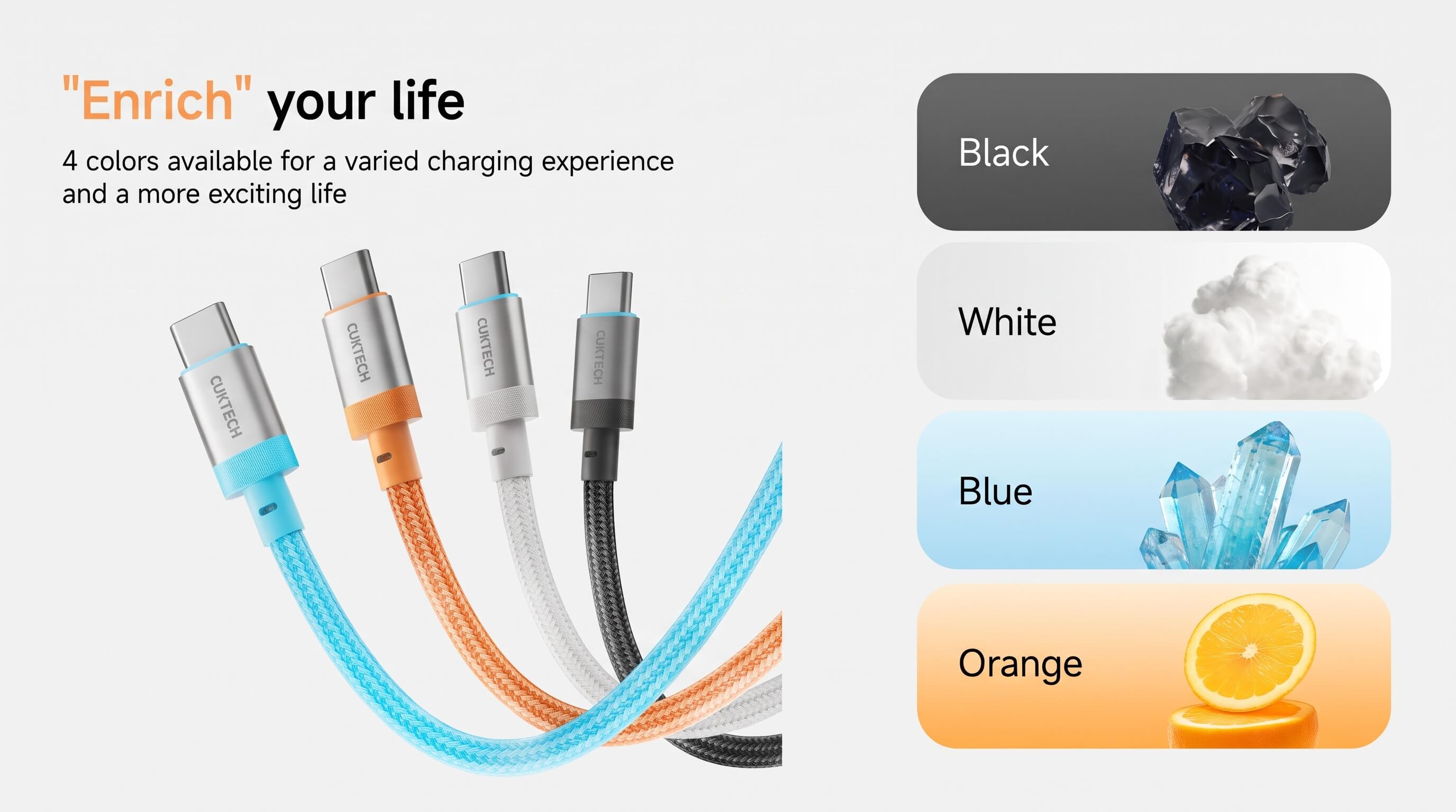 CUKTECH CP Braided 6A Fast Charging Data Cable
