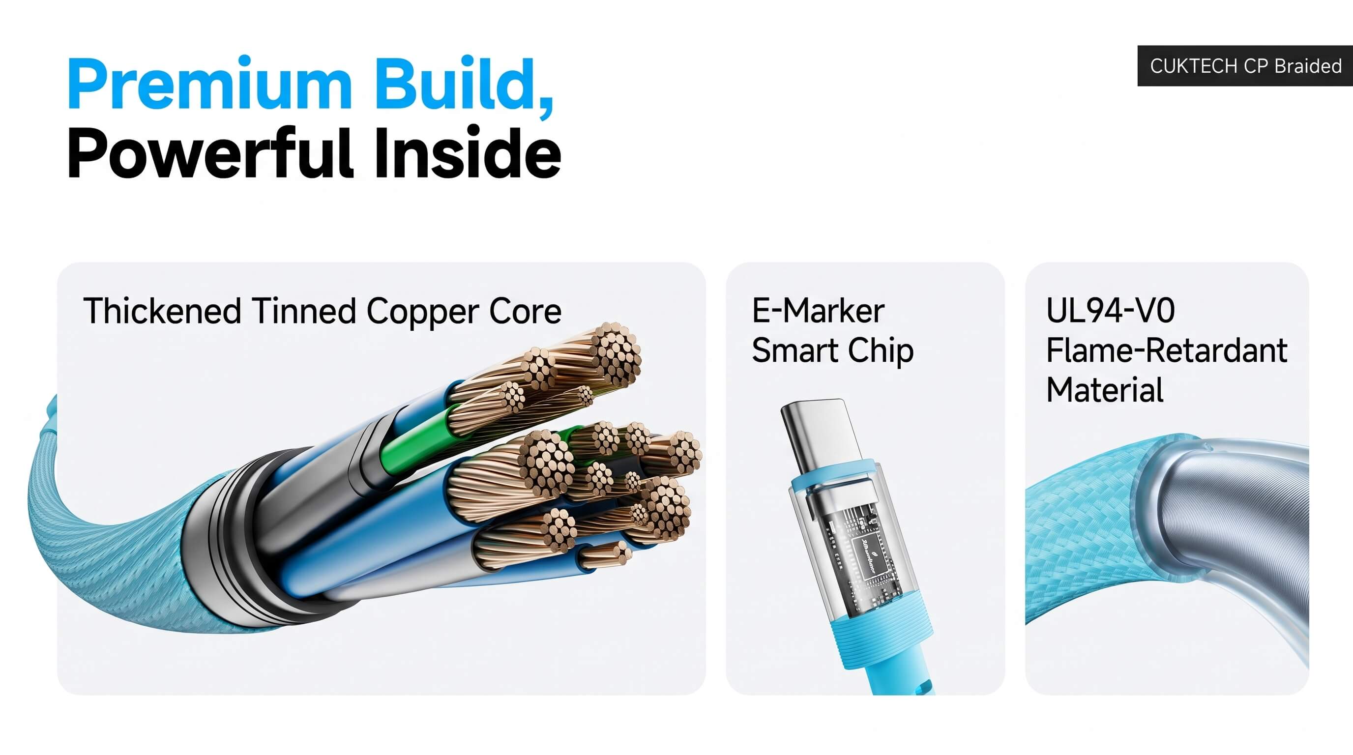 CUKTECH CP Braided 6A Fast Charging Data Cable