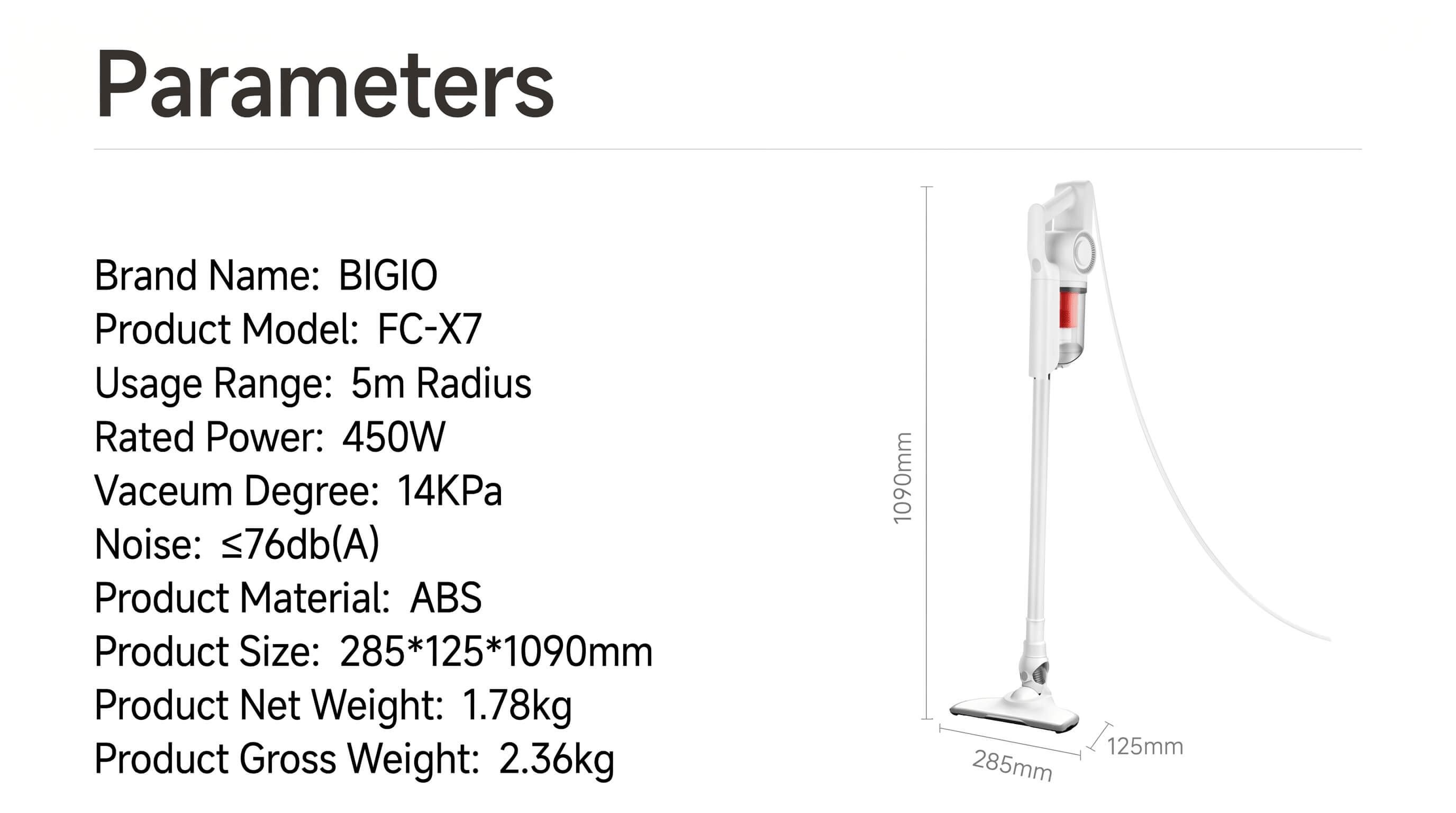 BIGIO FC-X7 Cordless Vacuum Cleaner