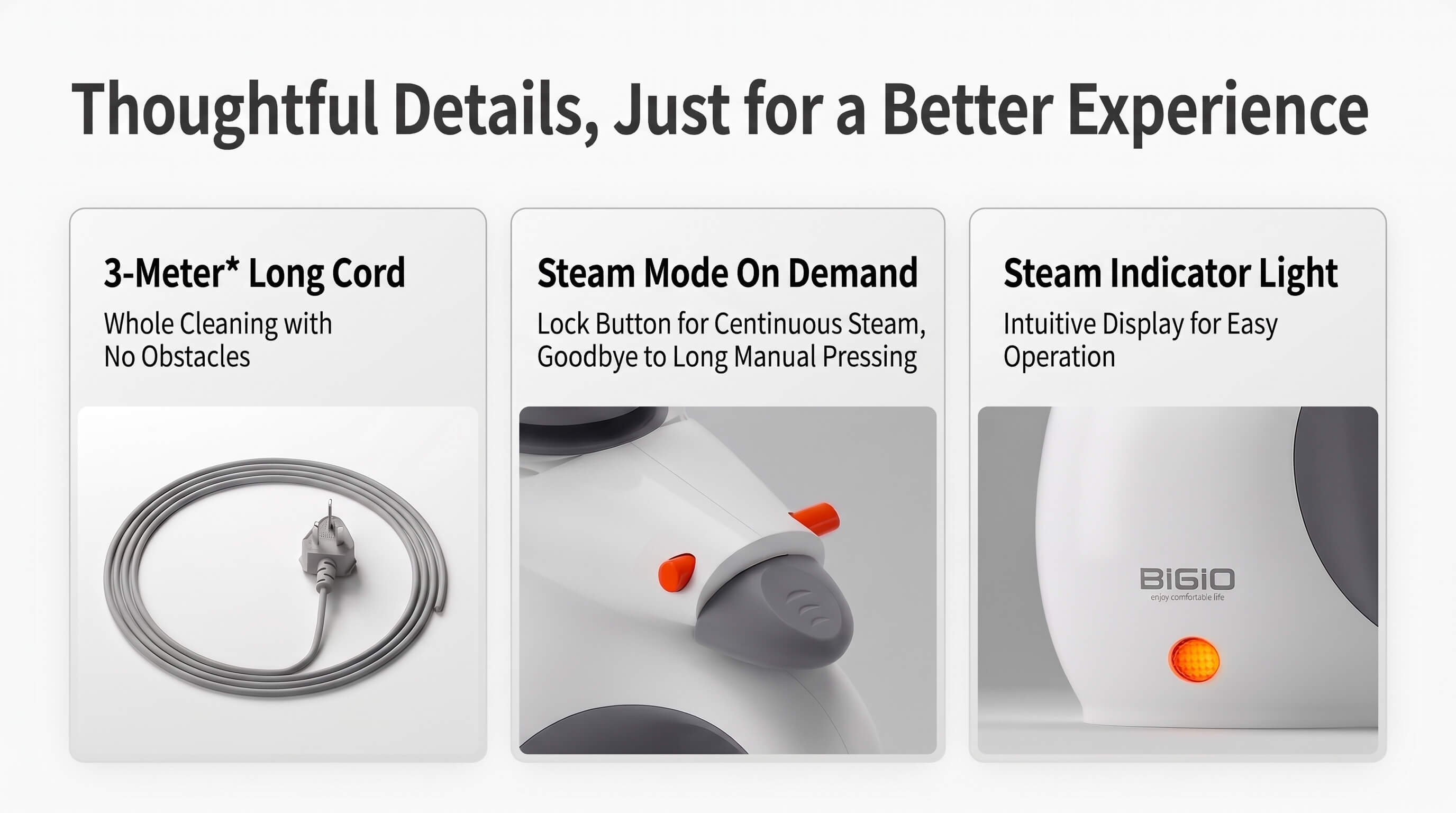 BIGIO High Temperature Steam Cleaner