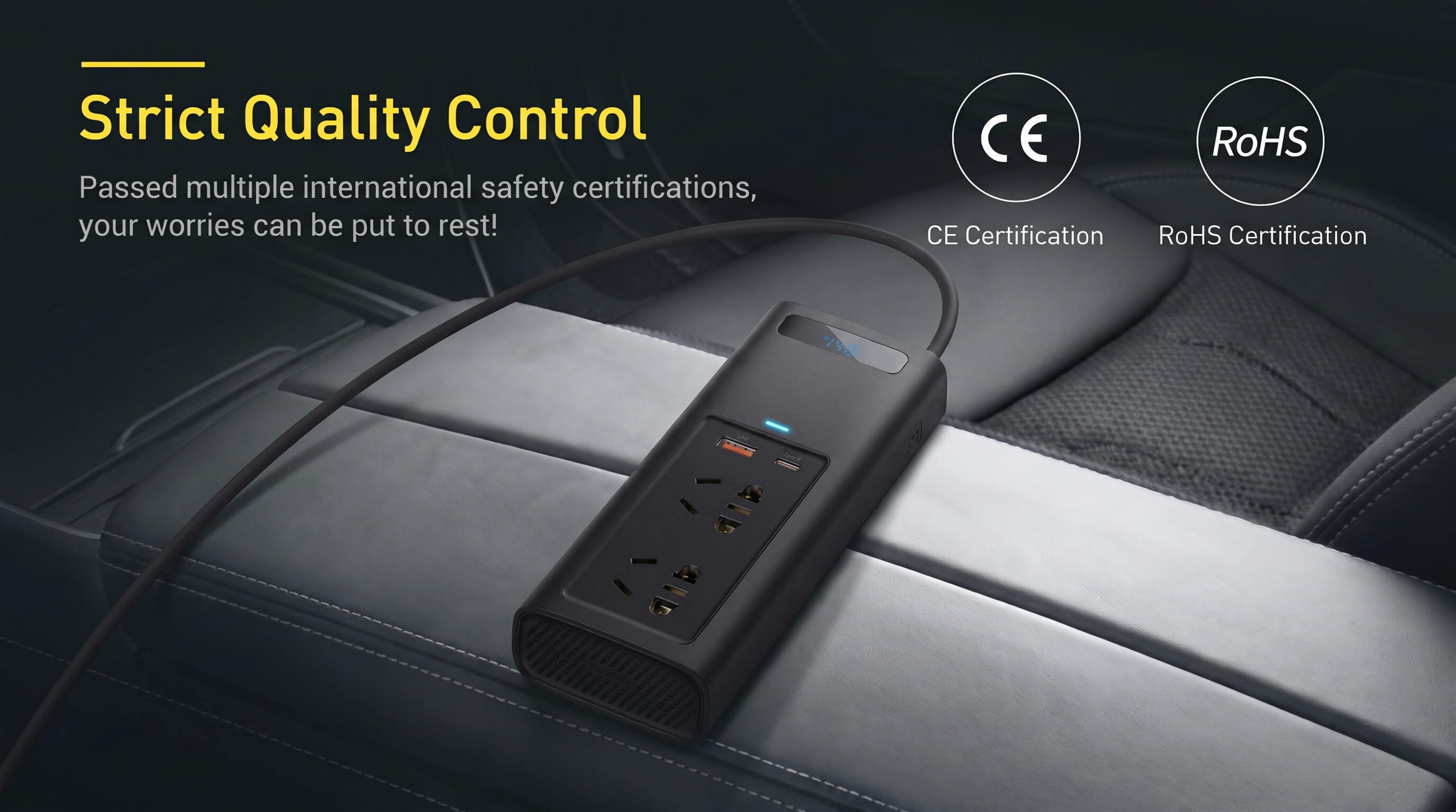 Baseus 150W Car Inverter Dual USB Car Charger