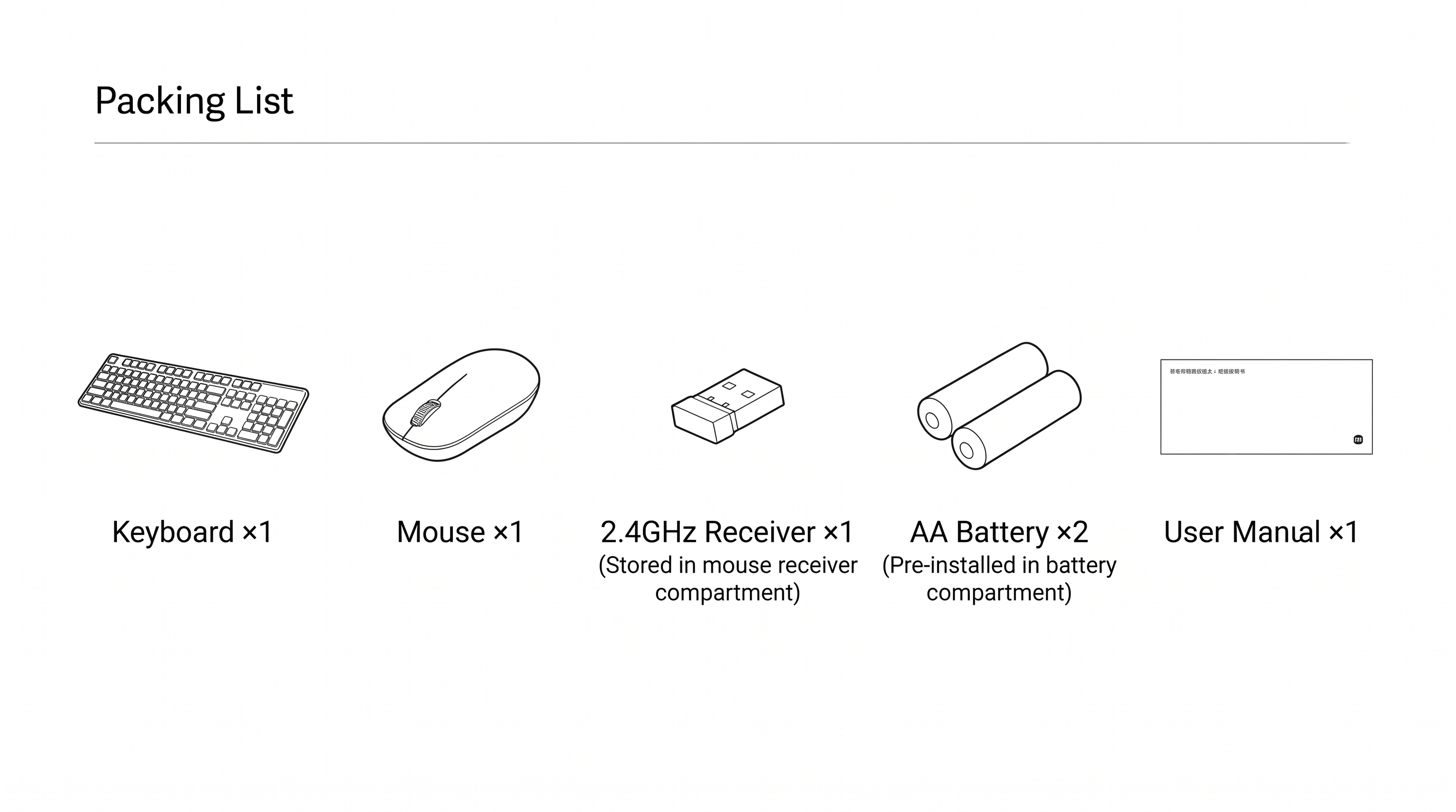 Mi Wireless Mouse & Keyboard Combo 3