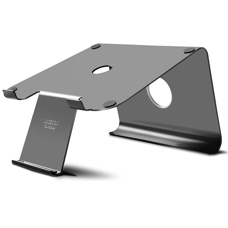 DiiZiGN Laptop Stand with Phone Holder Grey 