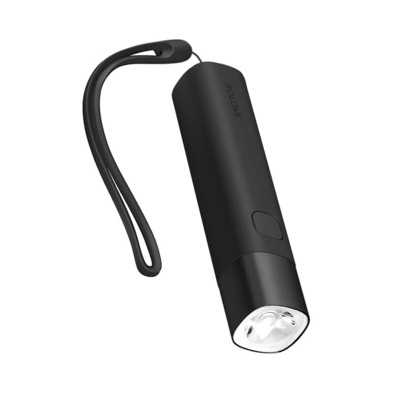 Solove X3 Portable Flashlight Power Bank Black 