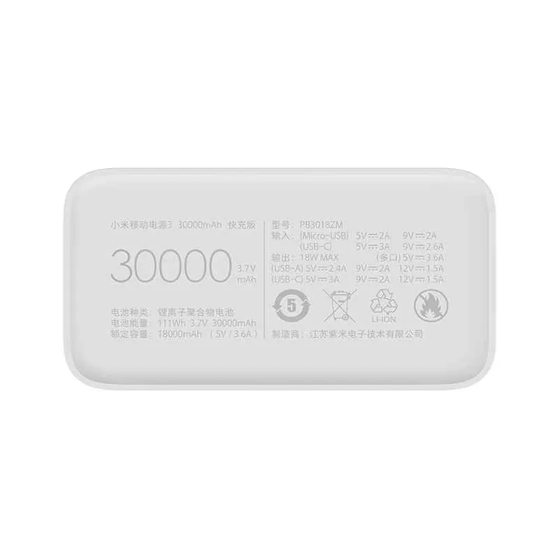 Mi Power Bank 3 30000mAh Quick Charge Version3