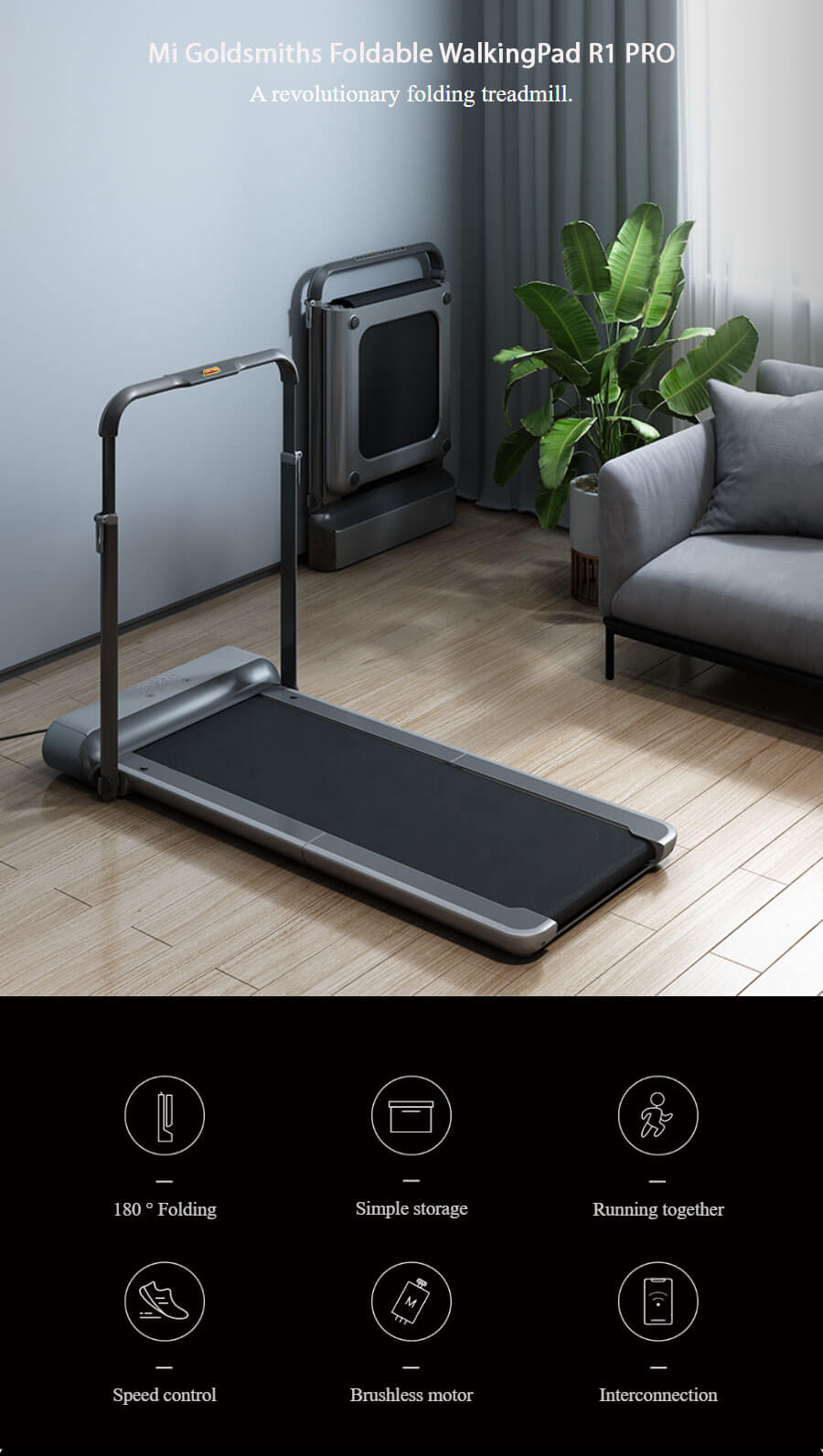 Mi Goldsmiths Foldable WalkingPad R1 PRO