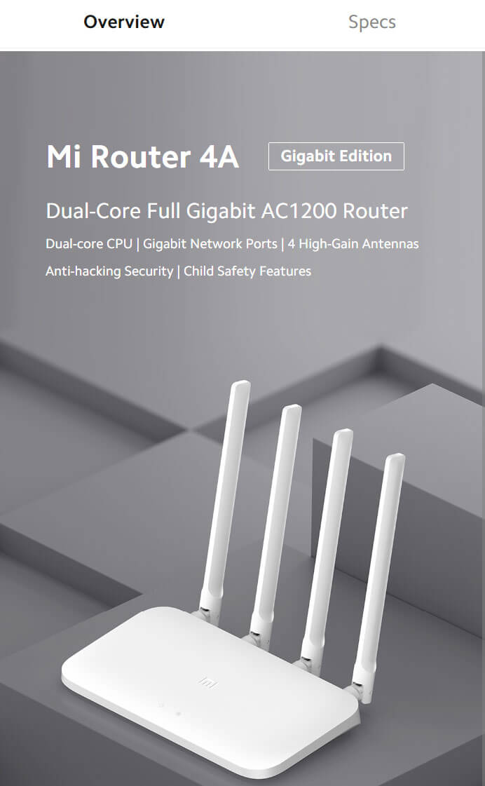 Xiaomi Router 4A Gigabit Edition @9499 Xiaomi Store Pakistan