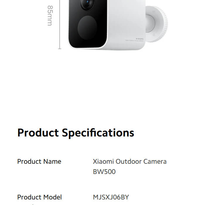 Xiaomi Outdoor Camera BW500 - Xiaomi México