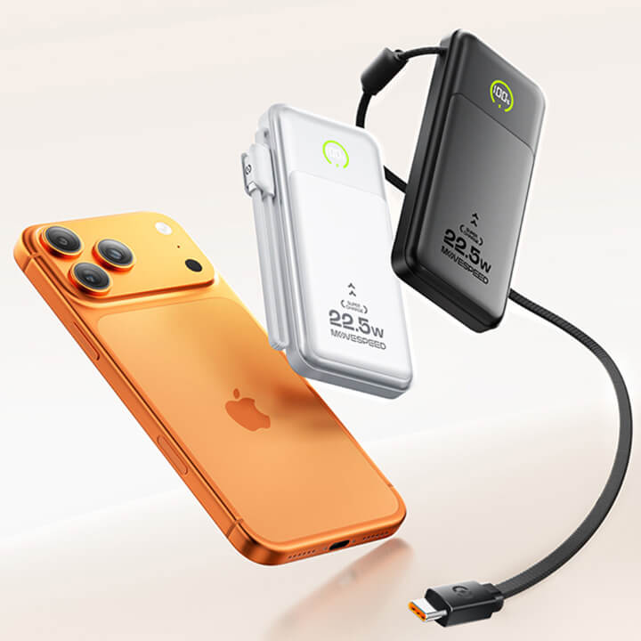 Speed-Up Power Bank With Built-in Cable 10000mAh 22.5W