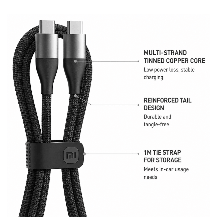 Xiaomi 6A Dual Type-C Braided Data Cable
