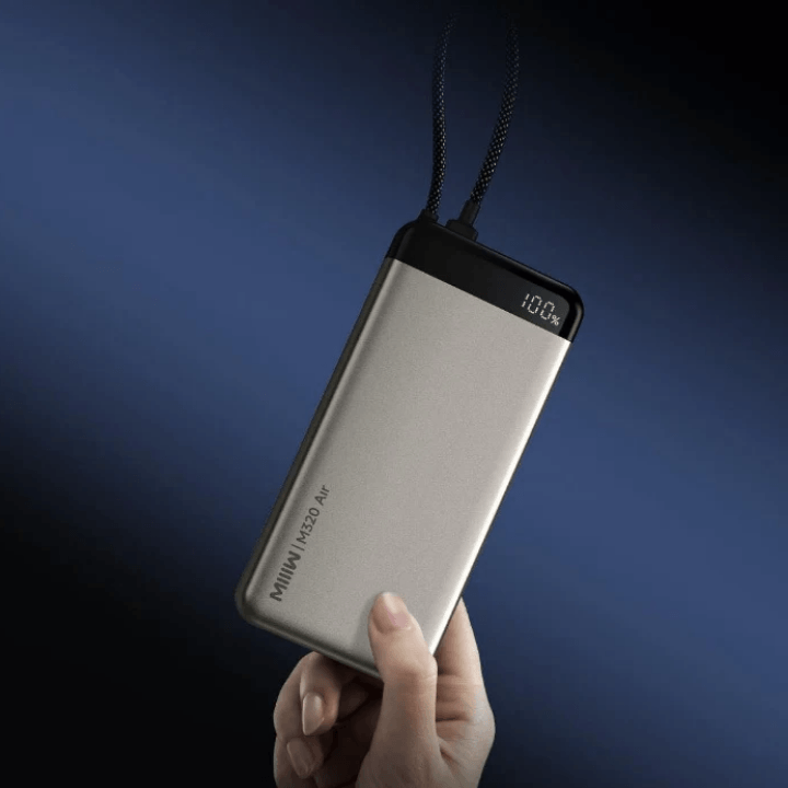 Miwu Ultra-thin Power Bank With Built-in Cable 20000mAh